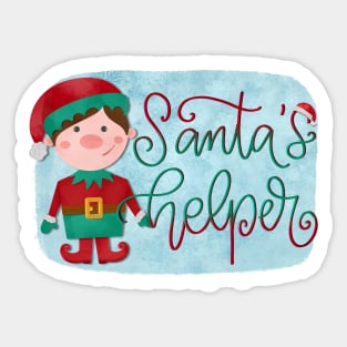 Santa Helper cute elf Sticker